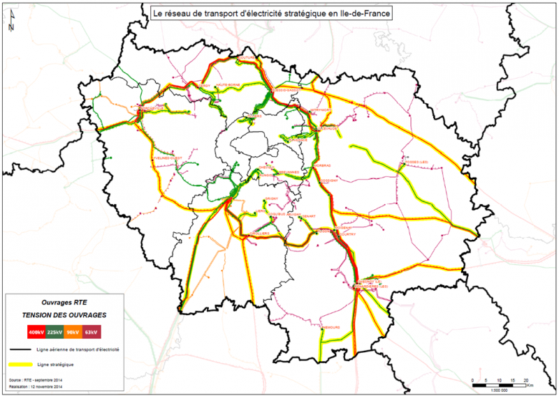 RTE : cartographie du réseau en IDF