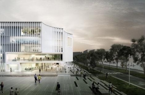Vue du Learning center de Paris-Saclay. © Agence Beaudouin architectes