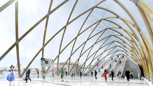 Future gare de Bry-Villiers-Champigny. © SGP/Richez associés