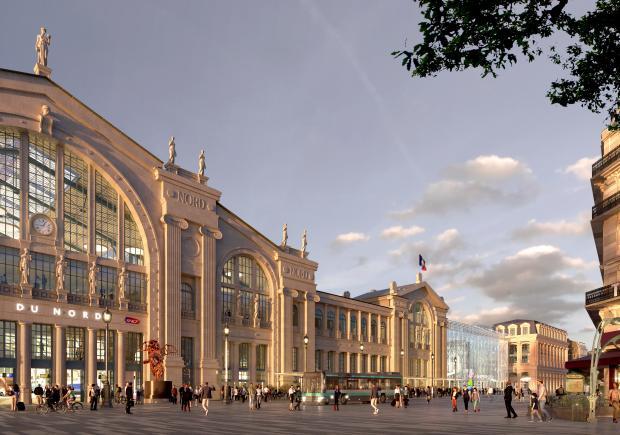 Vue du projet de Gare du Nord. © Ceetrus/Valode & Pistre