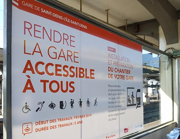 La gare de Saint-Denis L'Ile-Saint-Denis est entrée en chantier. © SNCF réseau